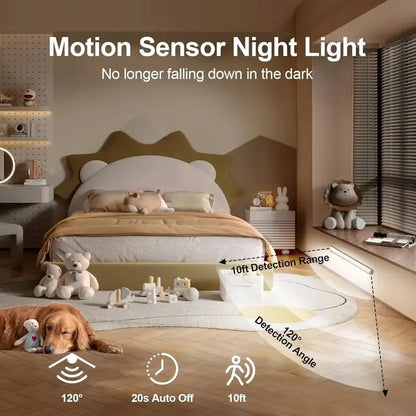 GlowSense Pro™ Motion Sensor LED Light – 40cm Rechargeable Magnetic Under Cabinet Light for Closet, Kitchen & Stairs