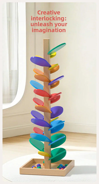 Melody Tree™ | Montessori Wooden Musical Marble Run for Kids 3+ | Educational & Screen-Free Learning Toy