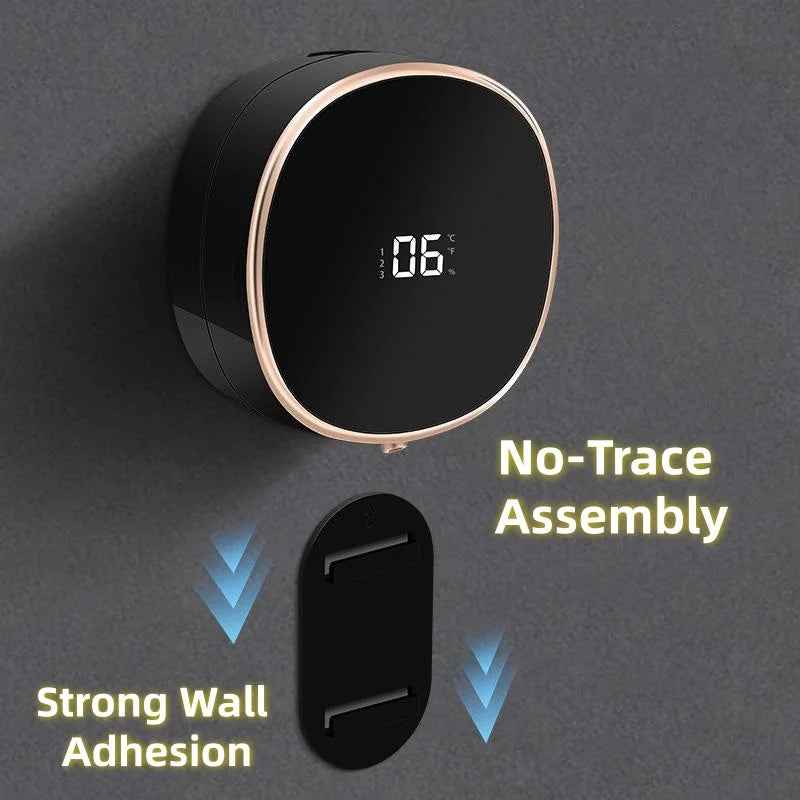 FoamSense Pro™ Touchless Automatic Soap Dispenser – Rechargeable Wall-Mounted Foaming Soap Dispenser with Digital Display
