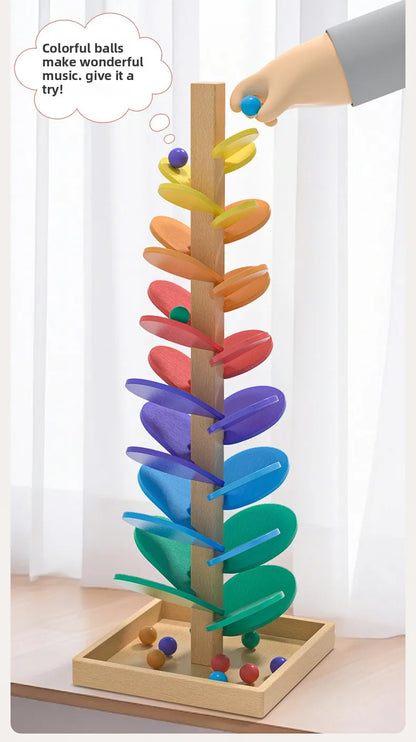 Melody Tree™ | Montessori Wooden Musical Marble Run for Kids 3+ | Educational & Screen-Free Learning Toy