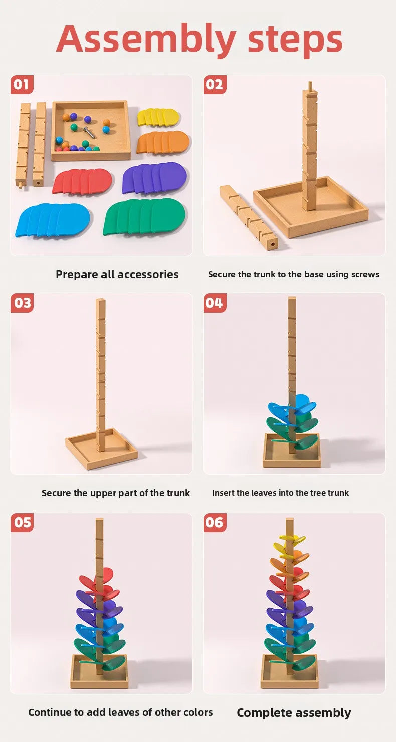 Melody Tree™ | Montessori Wooden Musical Marble Run for Kids 3+ | Educational & Screen-Free Learning Toy