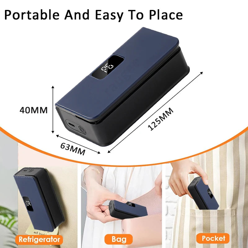 SealFresh Pro™ Mini Bag Sealer – 2-in-1 USB Rechargeable Heat Sealer & Cutter for Food Storage Bags