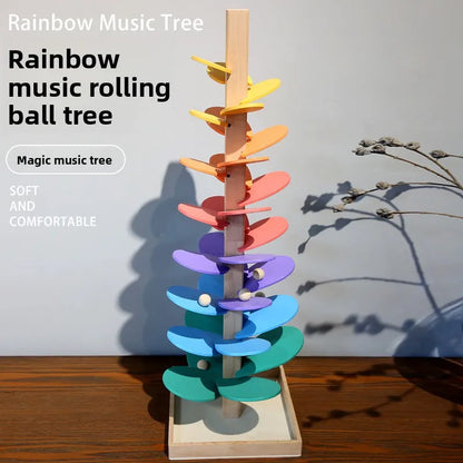 Melody Tree™ | Montessori Wooden Musical Marble Run for Kids 3+ | Educational & Screen-Free Learning Toy