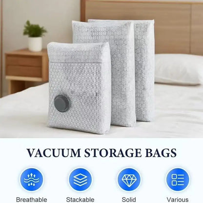 SpaceSeal Pro™ Vacuum Storage Bags – 6/15 Pack Compression Storage Bags with Portable Air Pump for Clothes, Bedding & Moving