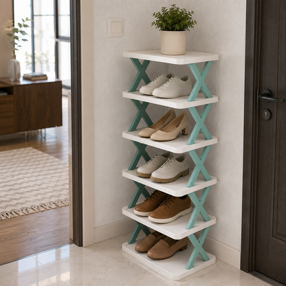 StackNest Pro™ 6-Tier Shoe Rack – Space-Saving Shoe Storage Organizer